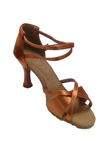 Latin Dance Shoe - Isis Copper Satin