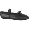 Child black leather ballet shoe