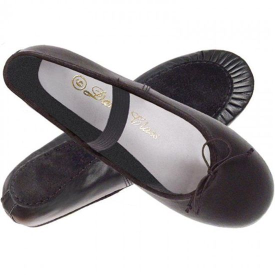 Adult Black Leather Ballet Shoe