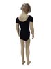 Child Black Cap Sleeve Leotard