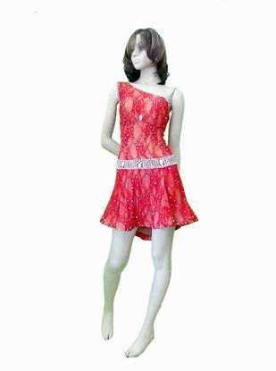 Red Lace Latin Dress