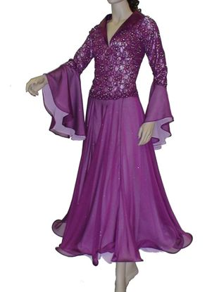 Purple Lace Ballroom Gown