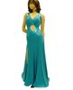 Picture of Turquoise Shimmery Smooth Gown