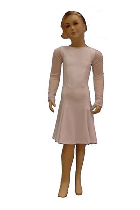 Picture of Two-layer boatneck Latin Dress with mesh sleeves