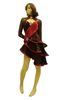 Imagen de Black and Red sequin dress with rusching and ruffle