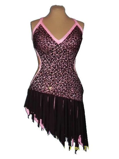 Picture of Pink Leopard Latin Dress