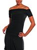 Picture of Cap Sleeve Ruched Top - black