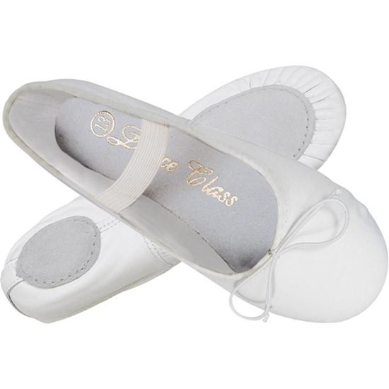 Women white leather ballet shoe Houston