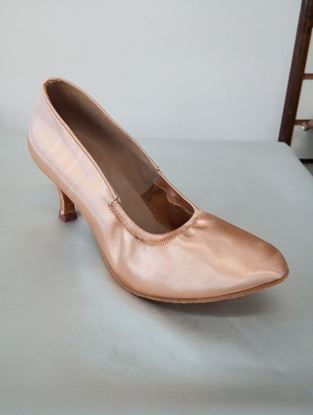Clearance dance shoes in Houston -Katusha tan satin