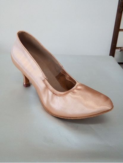 Clearance dance shoes in Houston -Katusha tan satin