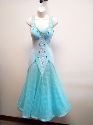Light Turquoise Ballroom Gown for rent or sale in Houston