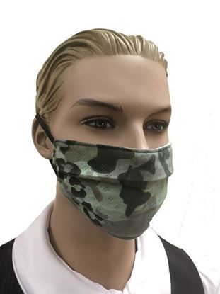 coronavirus Fashion Face Mask (3-layer) -green camouflage