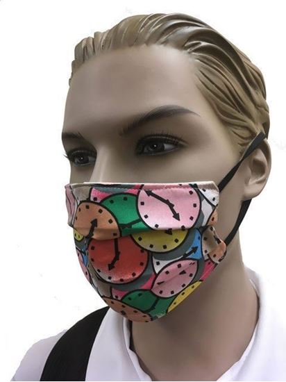 coronavirus Fashion Face Mask (3-layer) -clock print