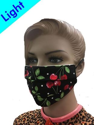 Light Reusable Coronavirus Fashion Face Mask (Cherries)