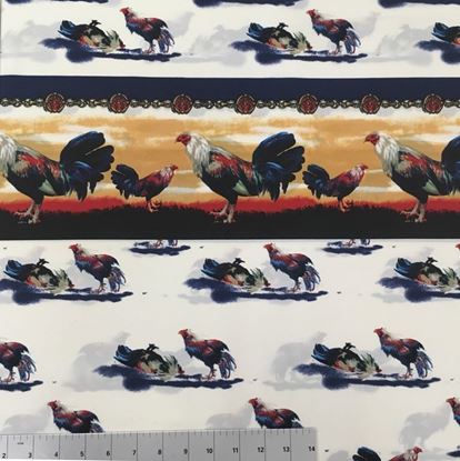 Roosters (Poly Cotton Fabric)  in Houston