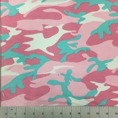 Baby Blue and Pink Camouflage (Stretch Cotton Knits Fabric) in Houston