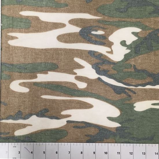 Worn Look Camouflage  (Stretch Cotton Knits Fabric) in Houston