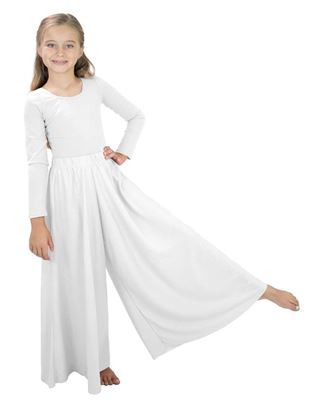 Child liturgical praise dance palazzo pants (white) in Houston