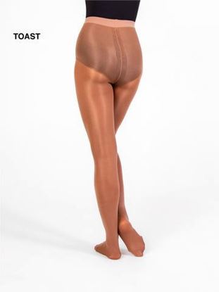 Adult Ultra-Shimmery Toast Footed Tights (Plus Sizes) -  Bodywrappers